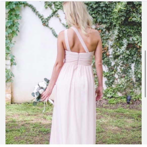 Revelry Brooklyn Chiffon Dress Light Grey Silver 8 - Picture 14 of 15